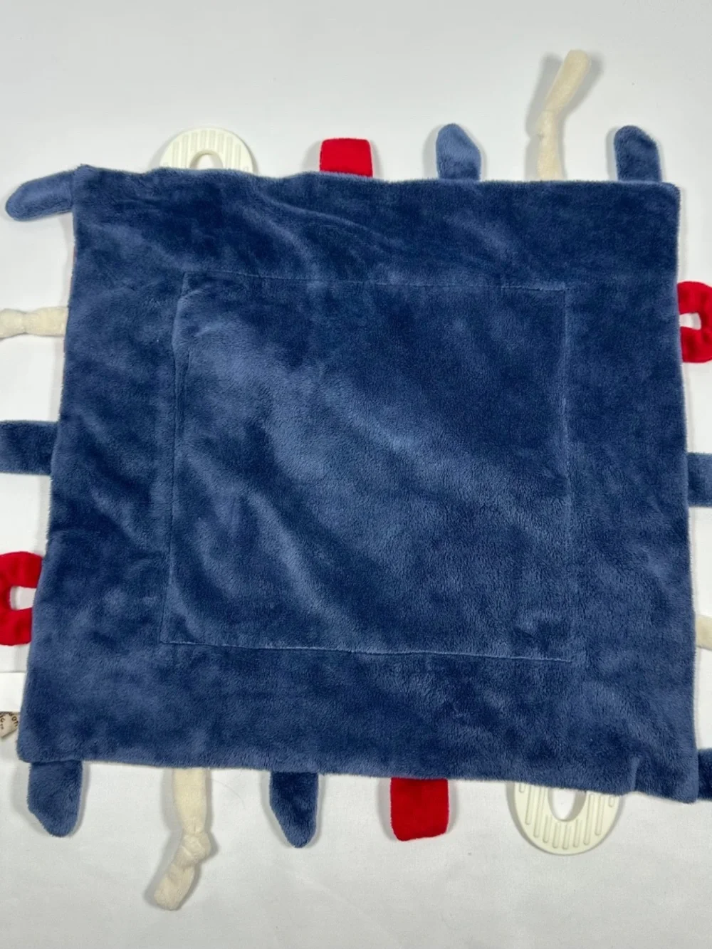 Maison Chic Multifunction Blankie Max The Puppy Red White Blue Teething Rings